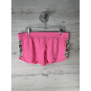 Aero Live‎ Love Dream Shorts Womens Large Pink Zebra Print Athletic